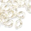 50 maillons en plastique 23 x 16 mm - à connecter pour création de chaîne - transparent à paillettes