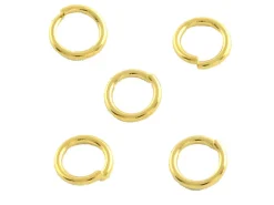20 anneaux 8 mm - doré à l'or fin 18k