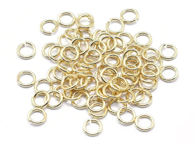 20 anneaux 5 mm - doré à l'or fin 18K