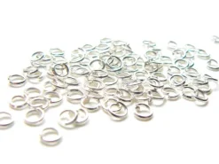 100 anneaux 3 mm argentés clair