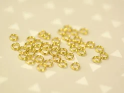 100 anneaux double couleur doré - 4 mm