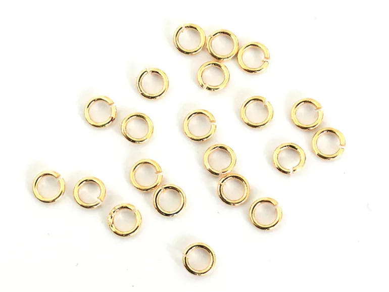 20 anneaux 3mm - dorés à l'or fin 18K