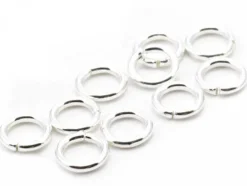 10 anneaux 5mm - flash argent 925