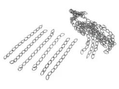20 chaînes d'extension - couleur argent foncé