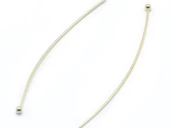 5 clous à tête boule - doré à l'or fin 18k