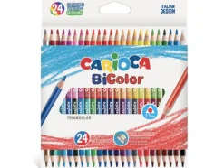 24 crayons de couleur bicolores - soit 48 couleurs - Carioca