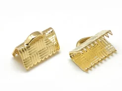 1 fermoir griffe 10 mm - doré à l'or fin 18k