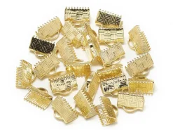 1 fermoir griffe 10 mm - doré à l'or fin 18k