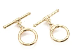 1 fermoir Toogle - doré à l'or fin 18k - 17 mm