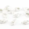 10 fermoirs mousqueton 10 mm - couleur argent clair