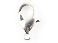 10 fermoirs mousqueton 10 mm - couleur argent clair