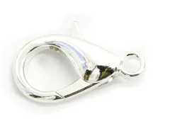 10 fermoirs mousqueton 21 mm - couleur argent clair
