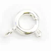 10 fermoirs ressorts 6 mm - couleur argenté clair