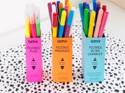 16 feutres ultra-lavables - pour coloriage - OMY