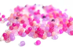 20 g de perles rondes en verre 4 mm - tons roses