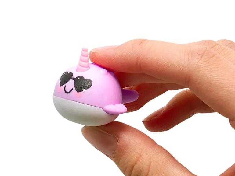 3 gommes licornes en forme de Narval - baleine licorne