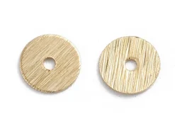 20 intercalaires heishi ultra-fins texturés - 6 mm - doré