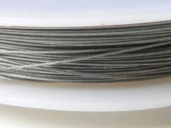 40 m de fil cablé 0,5mm argent foncé