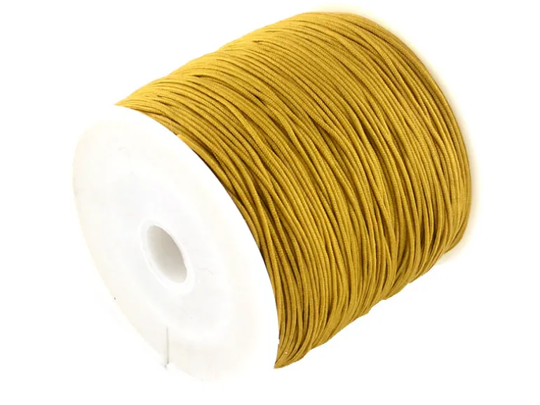 1 m de fil de jade / fil nylon tressé 0,5 mm - moutarde