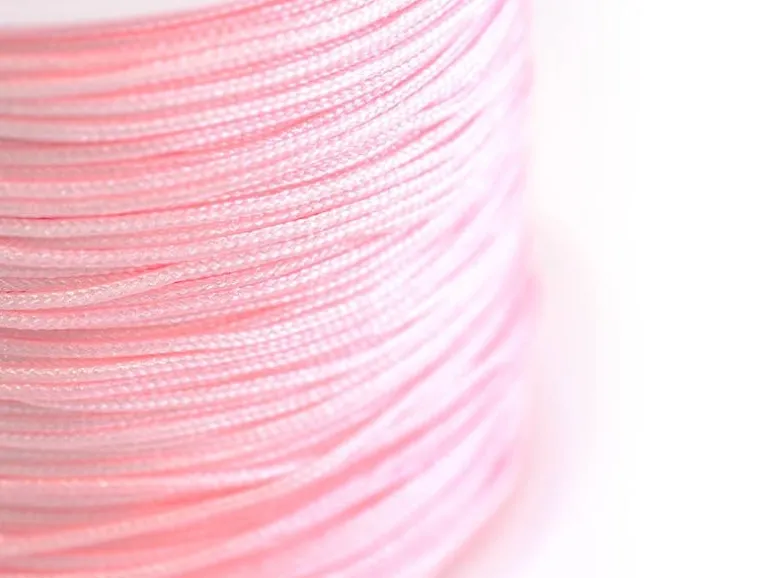 1 m de fil de jade / fil nylon tressé 1 mm - rose pale