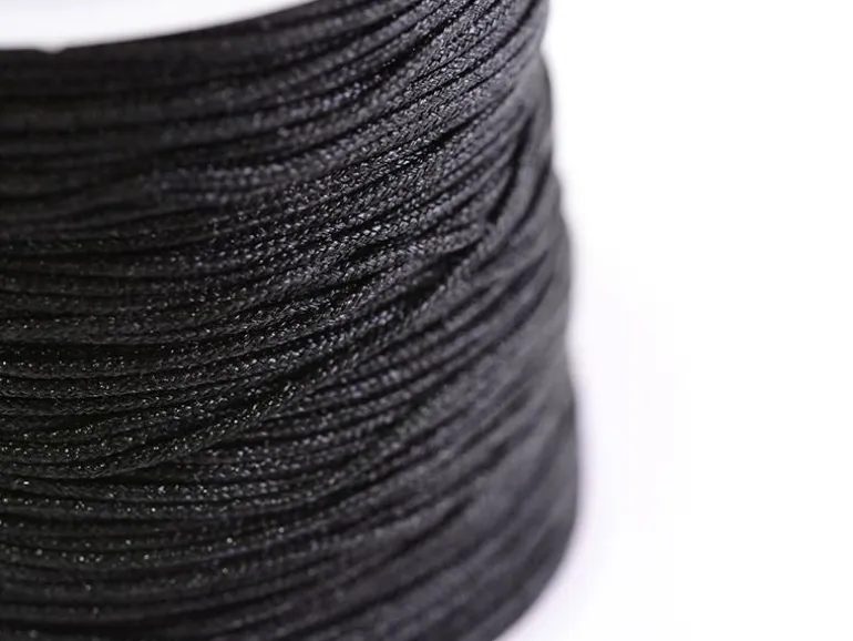 1 m de fil de jade / fil nylon tressé 1 mm - noir