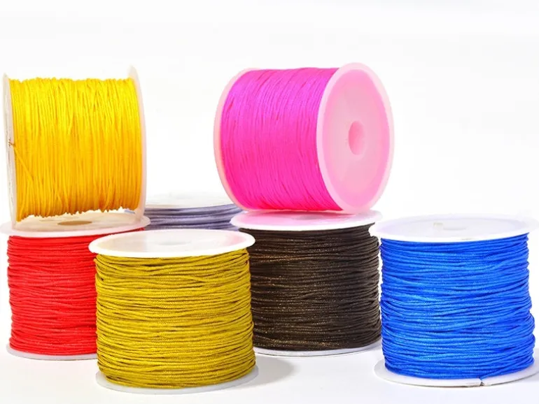 1 m de fil de jade / fil nylon tressé 1 mm - bleu roi