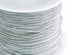 1 m de fil de jade / fil nylon tressé 1 mm - gris souris
