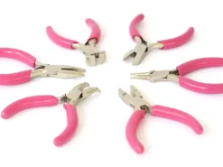 6 mini pinces roses pour création de bijoux - dans un joli étui