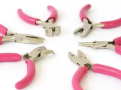 6 mini pinces roses pour création de bijoux - dans un joli étui