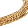 10 mètres de fil de cuivre texturé - doré brillant - 1 mm