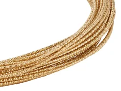 10 mètres de fil de cuivre texturé - doré brillant - 1 mm