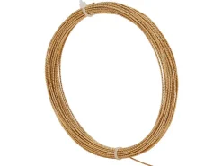 10 mètres de fil de cuivre texturé - doré brillant - 1 mm