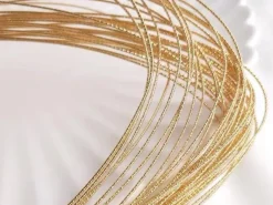 10 mètres de fil de cuivre texturé - doré brillant - 1 mm