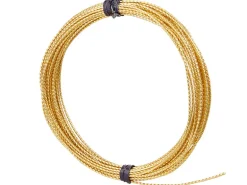 6 mètres de fil de cuivre torsadé - doré mat - 0,8 mm