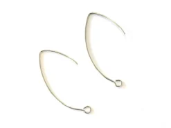 1 paire de boucles d'oreilles dormeuses simples - argenté