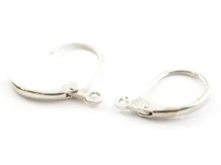 1 paire de boucles d'oreilles dormeuses argentées