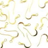 10 paires de boucles d'oreilles - crochets plats - couleur or