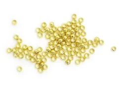 100 perles à écraser couleur or - 1 mm