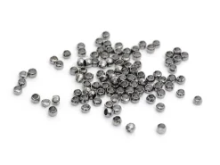 100 perles à écraser noir métallisé - 1 mm