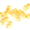 20 perles cubes en laiton doré - 3mm