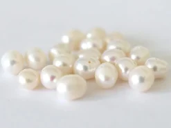 20 perles de culture - forme graine - 6/7 mm