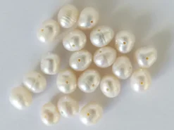 20 perles de culture - forme graine - 6/7 mm
