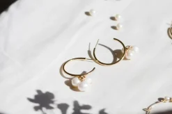20 perles de culture - forme grain de riz - 7/8 mm