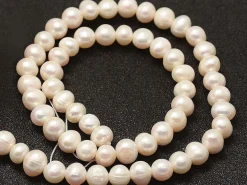 20 perles de culture - forme graine - 7 mm environ