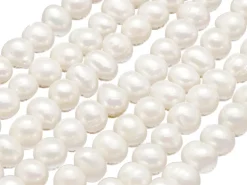 20 perles de culture - forme graine - 7 mm environ