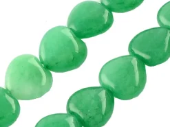 10 perles de jade naturel coeur 10 mm - Vert