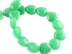 10 perles de jade naturel coeur 10 mm - Vert