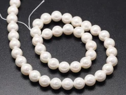 20 perles effet culture rondes - 8 mm