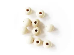 10 perles en bois - Ronde 10 mm