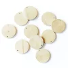 10 perles en bois - Ronde 34 mm